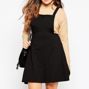 ASOS Curve Cross Back Pinafore Black Jersey 24